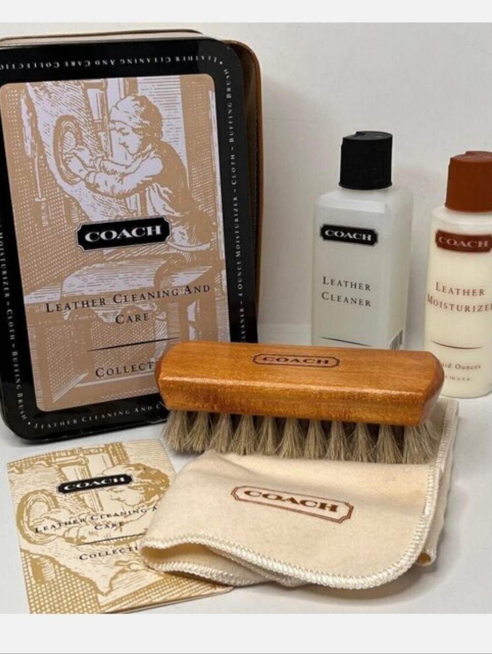 Coach Leather Cleaning & Care Collection Tin Vintage Collecters Kit No. 1047 New
